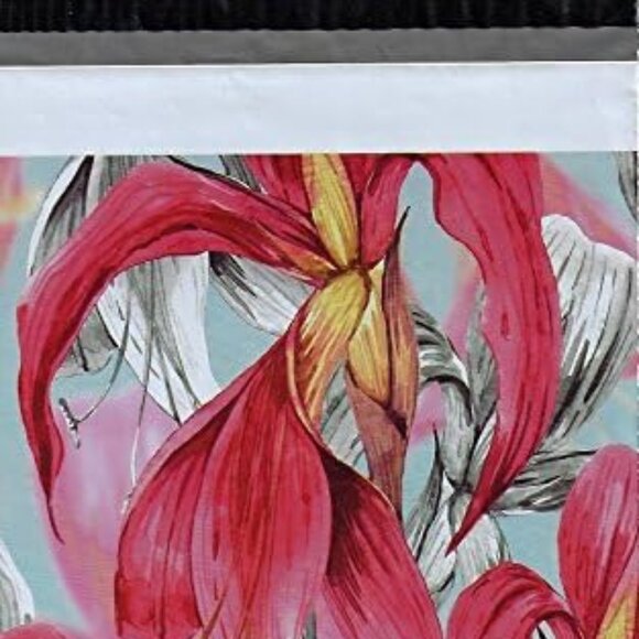 (20) Gorgeous Red Tropical Floral 10x13" Poly Mailers Shipping Mailing Bags ❤️🌺 - Picture 3 of 3